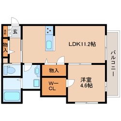 生駒駅 徒歩5分 2階の物件間取画像